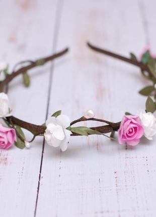 Нежный обруч с розами