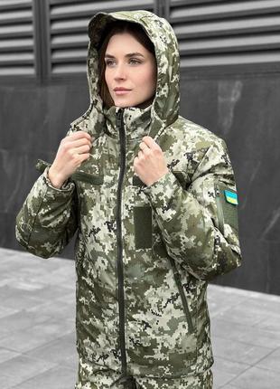 Куртка pobedov motive зима жіноча піксель4 фото
