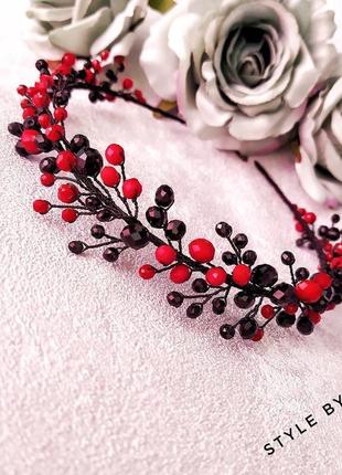 Красно-черные обруч для волос