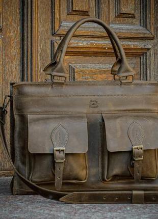 Мужская деловая сумка, кожаная сумка для ноутбука 15 дюймов2 фото