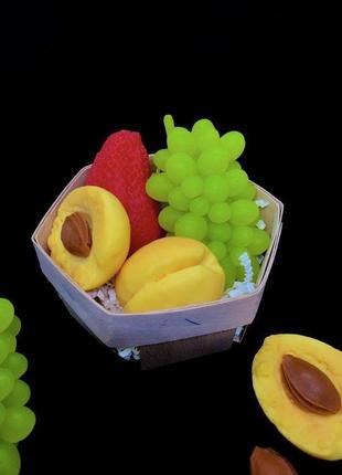 Сувенирное мыло, набор "корзинка с фруктами"