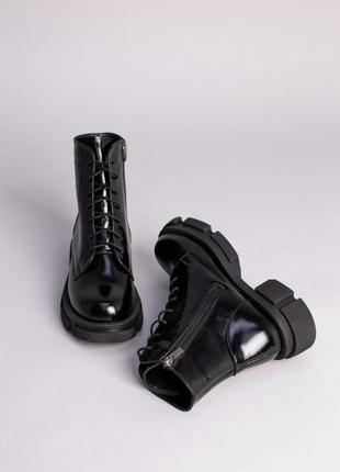 Женские кожаные ботинки (5551-1д) 39 vzutik черный (2000002248378)7 фото