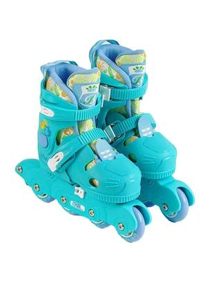 Роликовые коньки светящиеся pu колёса 26-29 best roller синий (2000002833888)