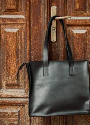 Деловая кожаная сумка, женский шоппер2 фото