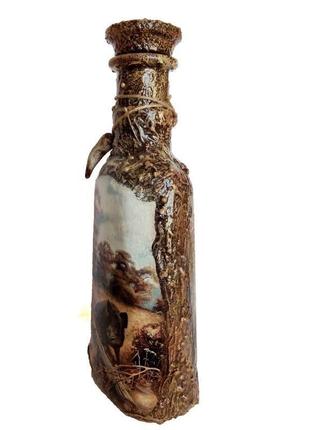 Декор бутылки охота на кабана подарок мужчине охотнику сувенир для охотников ручной работы3 фото
