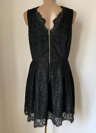 Ажурное нарядное черное платье сарафан гипюровый h&amp;m5 фото