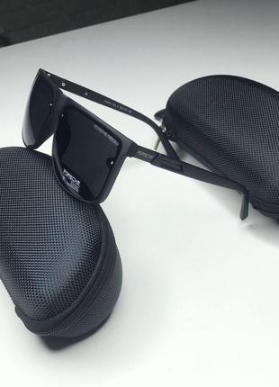 Мужские солнцезащитные очки porsche polaroid черные матовые квадратные поляризованные порше антибликовые3 фото