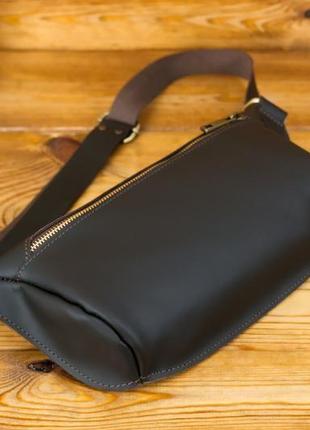 Мужская кожаная сумка "модель №56 мини", кожа grand, цвет шоколад2 фото