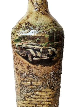 Подарочная  бутылка «ретроавто» подарок мужчине водителю на день автомобилиста6 фото