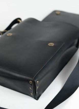 Мужская кожаная сумка "майкл", кожа итальянский краст, цвет черный6 фото