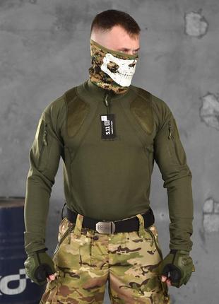 Військова тактична бойова сорочка-убакс з демпфером під плитоноску, колір оліва3 фото