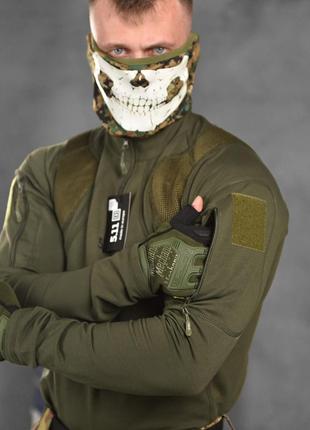 Військова тактична бойова сорочка-убакс з демпфером під плитоноску, колір оліва7 фото