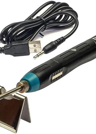 Паяльник wep 947 usb портативний з підставкою (живлення від usb 5v, 9w, t 500 гр c)