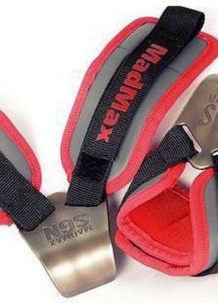 Крюки для тяги на запястья madmax mfa-330 lat hooks antic silver/grey/red