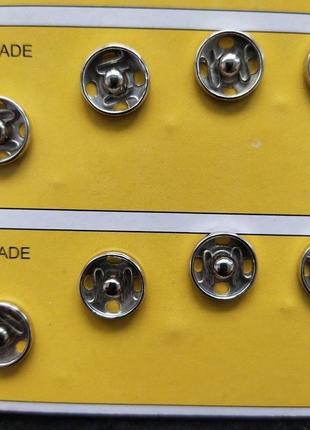 D=10мм пришивные застежки-кнопки для одежды new style 24шт металлические цвет серый (653-т-0036)3 фото