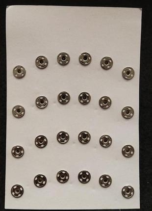 D=10мм пришивные застежки-кнопки для одежды new style 24шт металлические цвет серый (653-т-0036)4 фото