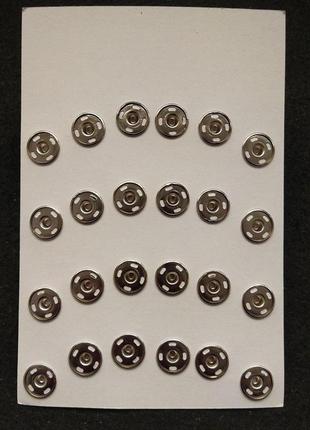 D=15мм пришивные застежки-кнопки для одежды new style 24шт металлические цвет серый (653-т-0058)3 фото
