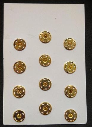 D=19мм пришивные застежки-кнопки для одежды new style 12шт металлические цвет золотой (653-т-0048)4 фото