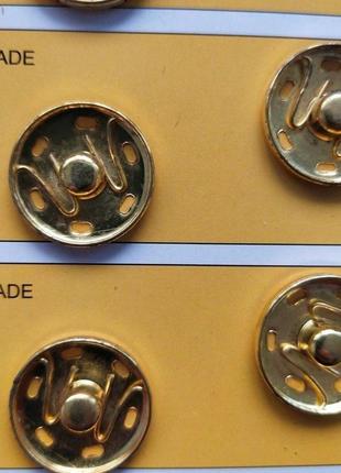D=21мм пришивные застежки-кнопки для одежды new style 12шт металлические цвет золотой (653-т-0070)4 фото