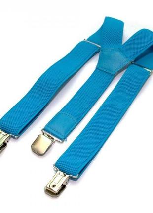 Підліткові підтяжки 80х3 см gofin suspenders блакитний (2000000439587)1 фото