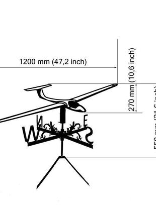 Флюгер на крышу дома "параплан" "самолет"4 фото