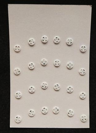 D=8мм пришивні кнопки для одягу new style 24шт пластикові колір білий (653-т-0052)3 фото
