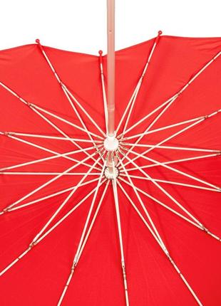 Дитяча парасолька-тростина механічна 80 см fulton яскраво-червона (2000002486428)6 фото