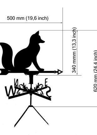 Флюгер на дах будинку "лисиця"2 фото