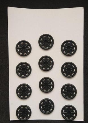 D=25мм пришивные кнопки для одежды new style 12шт пластиковые цвет черный (653-т-0033)3 фото