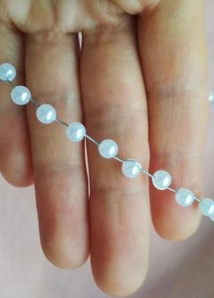Комплект прикрас (весільний, святковий): сережки, кольє, браслет "whitejewelry"4 фото