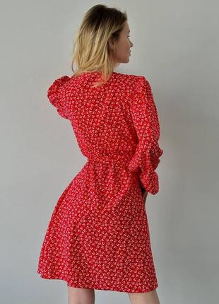 Жіноча сукня софт принт квіти, розмір:s-l(універсал)3 фото