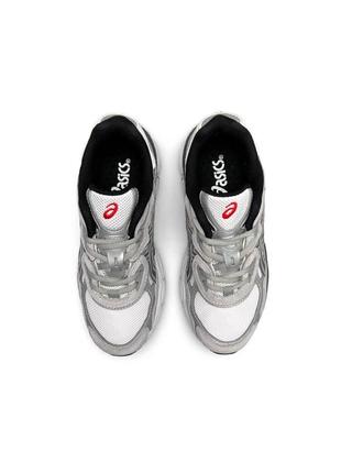 Кроссовки женские стильные asics gel nyc white steel gray легкие спортивные серые кроссовки асикс гель летние6 фото