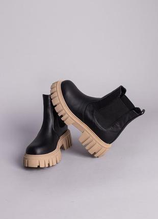 Женские кожаные ботинки (5588-4д) 37 vzutik черный (2000002249702)9 фото