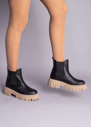 Женские кожаные ботинки (5588-4д) 37 vzutik черный (2000002249702)4 фото
