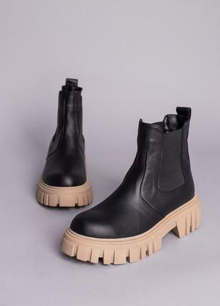 Женские кожаные ботинки (5588-4д) 37 vzutik черный (2000002249702)8 фото