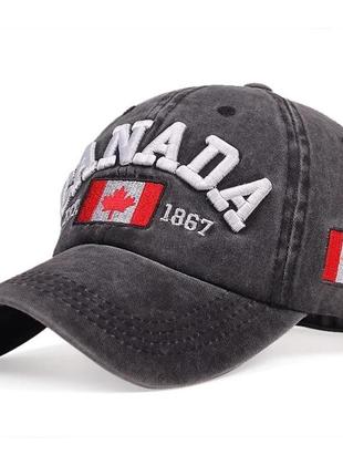 Кепка бейсболка canada 2, унисекс черная