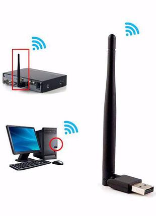 Бездротовий wi-fi адаптер 7601 usb set top box wi-fi1 фото