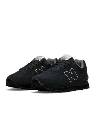 Кроссовки new balance 574 серые с белым6 фото