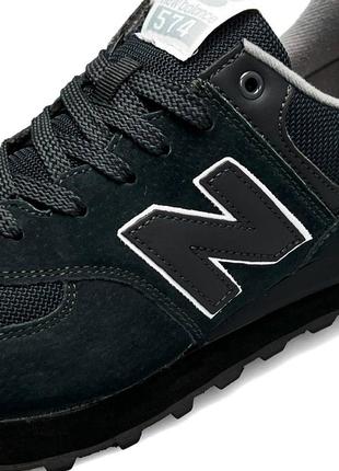 Кроссовки new balance 574 серые с белым7 фото