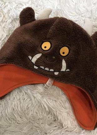 Шапка груффало тепла плюшева на флісі
