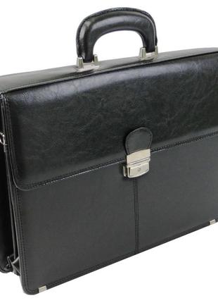 Мужской деловой портфель 41х31х16 см jpb черный (2000001599099)3 фото