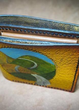 Жовтий гаманець, гаманець з горами, подарунок мандрівникові