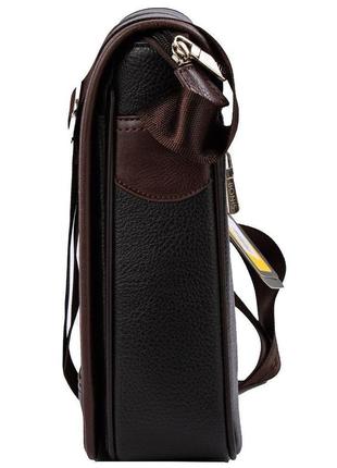 Мужская сумка-почтальонка 23х25х7 см bonis коричневый (2000002243892)4 фото