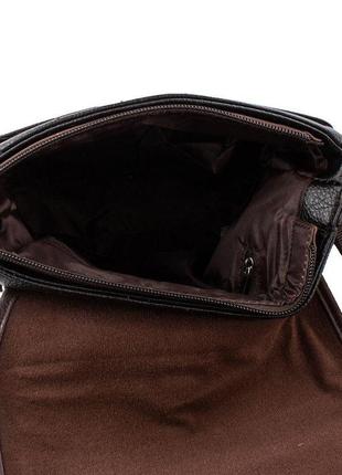 Мужская сумка-почтальонка 23х25х7 см bonis коричневый (2000002243892)7 фото