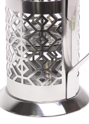 Заварник френчпрес для чаю та кави 350 мл kamille сріблястий (2000002745280)5 фото