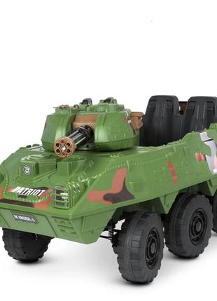 Дитячий електромобіль танк до 30 кг 63,5х50х117 см bambi racer зелений (2000002603290)
