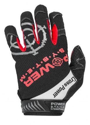 Перчатки для кроссфита с длинным пальцем m power system черно-красный (2000002450450)6 фото
