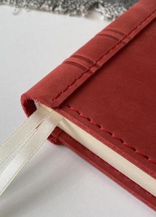 Именный дневник с гравировкой из натуральной кожи "dentist" красный а5 rm03-142 фото