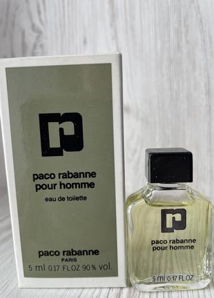 Paco rabanne pour homme - eau de toilette 5.0 ml1 фото