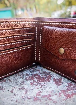 Кожаный кошелек лис, женский кошелёк, подарок девушке3 фото